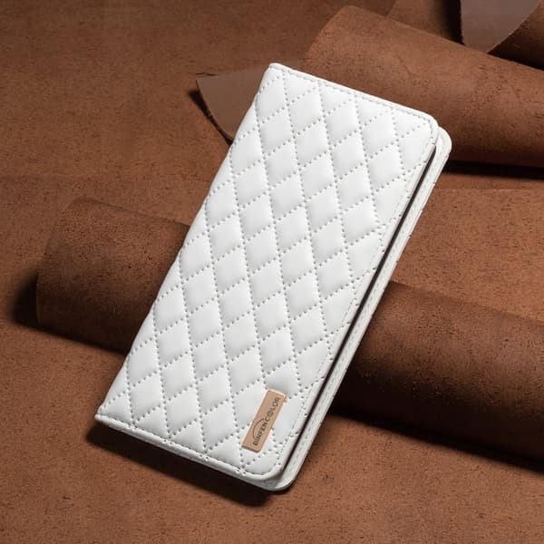 SKALO Samsung A15 4G BINFEN COLOR Big Wallet Quilted Flip Cover - Hvid