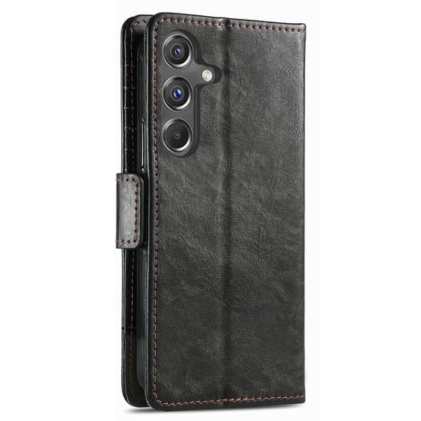 SKALO Samsung A15 5G CASENEO 002 Series Premium PU-Läder Plånbok - Svart