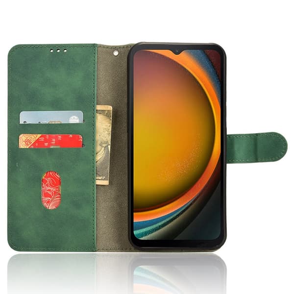 SKALO Samsung Xcover 7 Matt PU-læderpungetui - Grøn