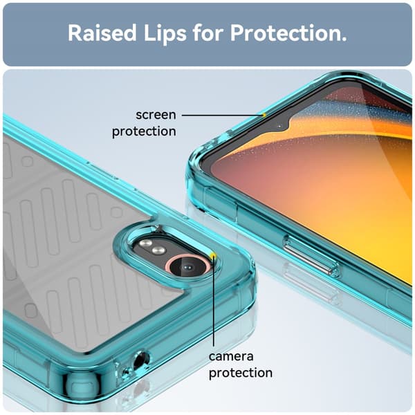 SKALO Samsung Xcover 7 Armor Hybrid Bumper Cover - Turkis