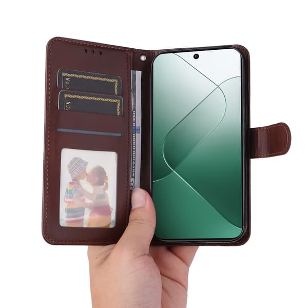 SKALO Xiaomi 14 5G PU-Läder Plånboksfodral