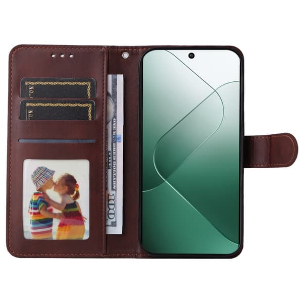 SKALO Xiaomi 14 5G PU-Läder Plånboksfodral