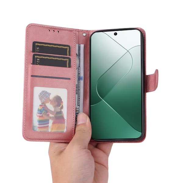 SKALO Xiaomi 14 5G PU-Läder Plånboksfodral