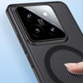 Pikkukuva 6 / 11: SKALO Xiaomi 14 5G Twill Magnetic Ring Kuori - Valkoinen