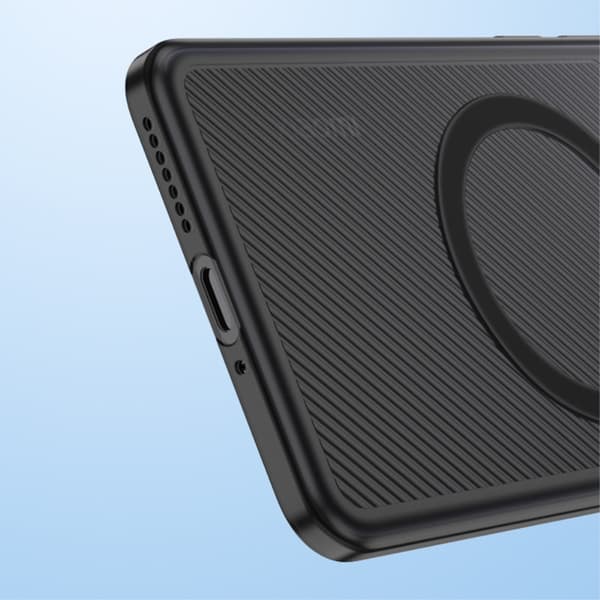 SKALO Xiaomi 14 5G Twill Magnetic Ring Kuori - Valkoinen