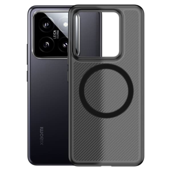 SKALO Xiaomi 14 5G Twill Magnetring Skal - Svart