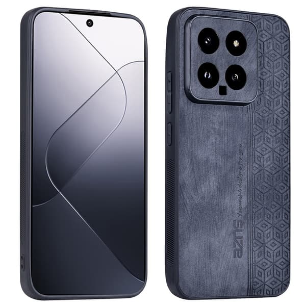 SKALO Xiaomi 14 5G AZNS PU læder Cover - Sort