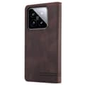 Pikkukuva 8 / 8: SKALO Xiaomi 14 5G GQ.UTROBE Lompakkokotelo PU-nahkaa - Ruskea