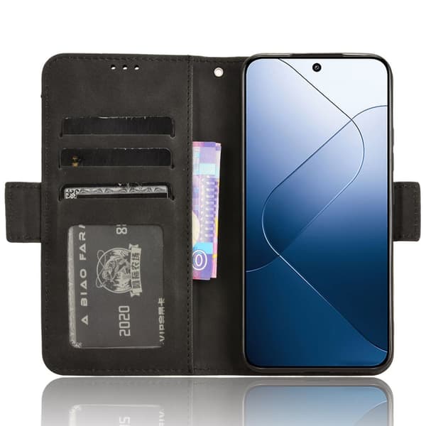 SKALO Xiaomi 14 5G 6-FACK Plånboksfodral - Svart