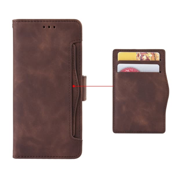 SKALO Xiaomi 14 5G 6-lokeroa Lompakkokotelo - Ruskea