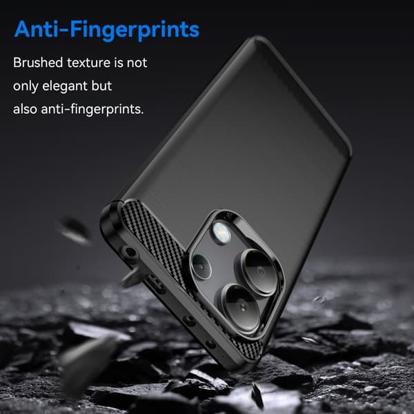 SKALO Xiaomi Redmi Note 13 4G Armor Carbon Stødsikker TPU-cover