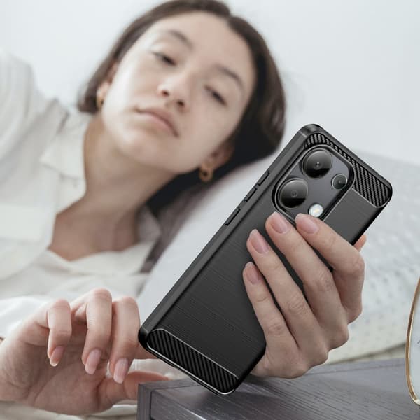 SKALO Xiaomi Redmi Note 13 4G Armor Carbon Stødsikker TPU-cover