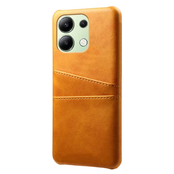SKALO Xiaomi Redmi Note 13 4G PU-Läder Korthållare Skal - Brun
