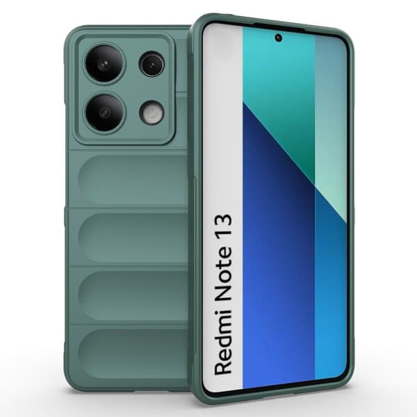 SKALO Xiaomi Redmi Note 13 4G Rugged Bumpers TPU-suojakuori - Vihreä
