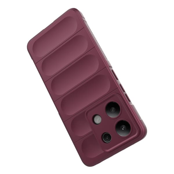 SKALO Xiaomi Redmi Note 13 4G Rugged Bumpers TPU-suojakuori - Viininpunainen