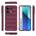 Pikkukuva 6 / 7: SKALO Xiaomi Redmi Note 13 4G Rugged Bumpers TPU-suojakuori - Viininpunainen