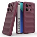 Pikkukuva 2 / 7: SKALO Xiaomi Redmi Note 13 4G Rugged Bumpers TPU-suojakuori - Viininpunainen