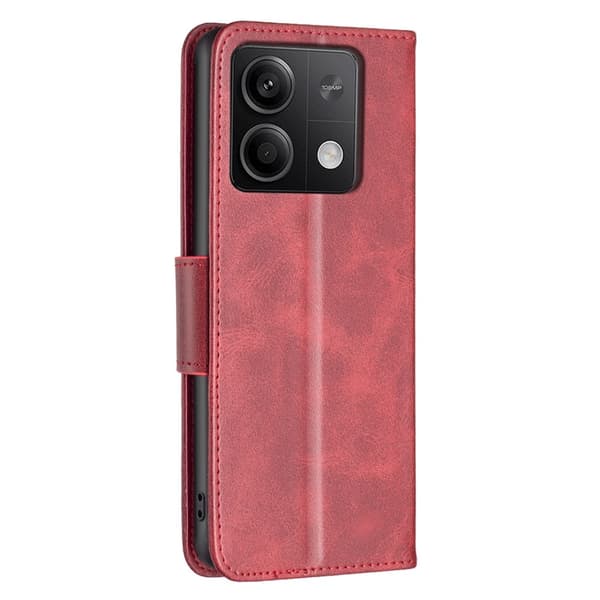 SKALO Xiaomi Redmi Note 13 4G Lompakkokotelo PU-nahkaa - Punainen