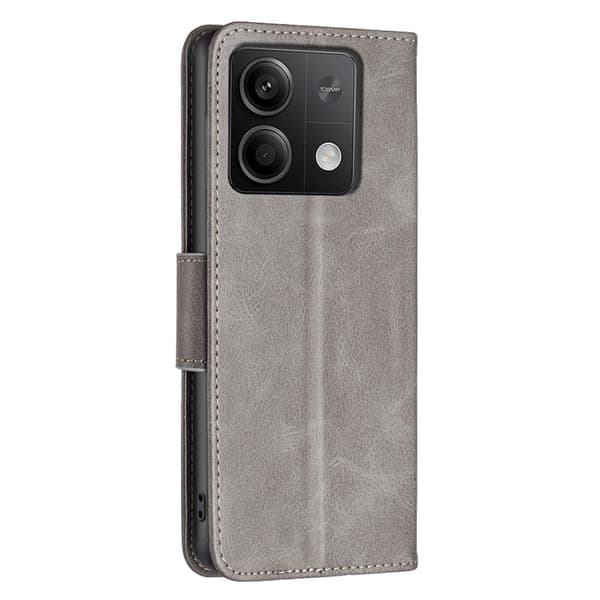 SKALO Xiaomi Redmi Note 13 4G Lompakkokotelo PU-nahkaa - Harmaa