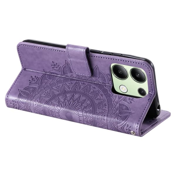 SKALO Xiaomi Redmi Note 13 4G Mandala Plånboksfodral - Lila