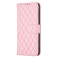 Miniatyrbild 4 av 6: SKALO Xiaomi Redmi Note 13 4G BINFEN COLOR Quiltat Plånbok - Rosa
