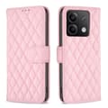 Miniatyrbild 1 av 6: SKALO Xiaomi Redmi Note 13 4G BINFEN COLOR Quiltat Plånbok - Rosa