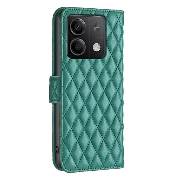 SKALO Xiaomi Redmi Note 13 4G BINFEN COLOR Quiltat Plånbok - Grön