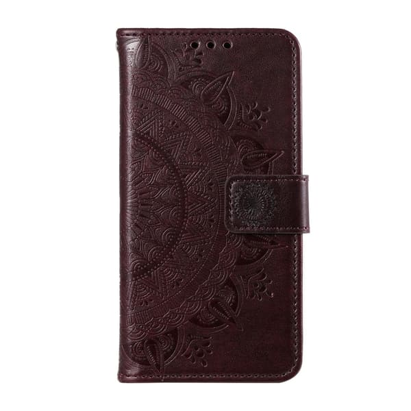 SKALO Xiaomi Redmi Note 13 4G Mandala lompakkokotelo - Ruskea