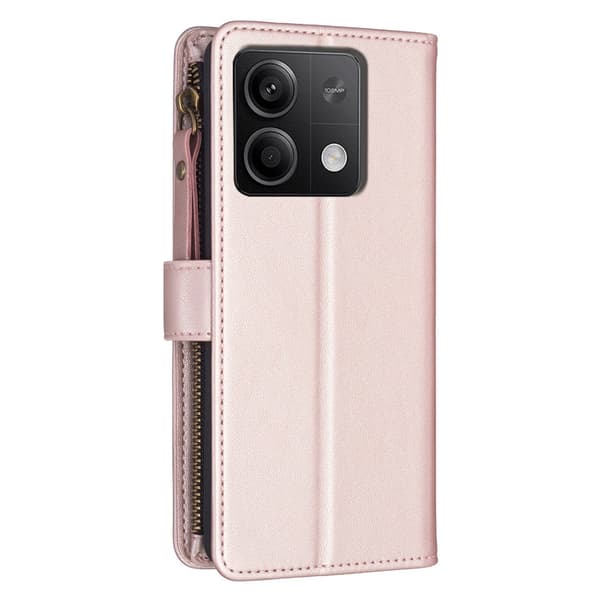 SKALO Xiaomi Redmi Note 13 4G Big Wallet 11-FACK Plånboksfodral - Roséguld