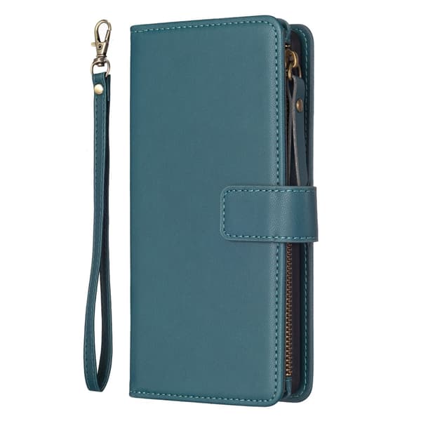 SKALO Xiaomi Redmi Note 13 4G Big Wallet 11-lokeroa Lompakkokotelo - Vihreä