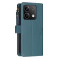 Pikkukuva 6 / 7: SKALO Xiaomi Redmi Note 13 4G Big Wallet 11-lokeroa Lompakkokotelo - Vihreä