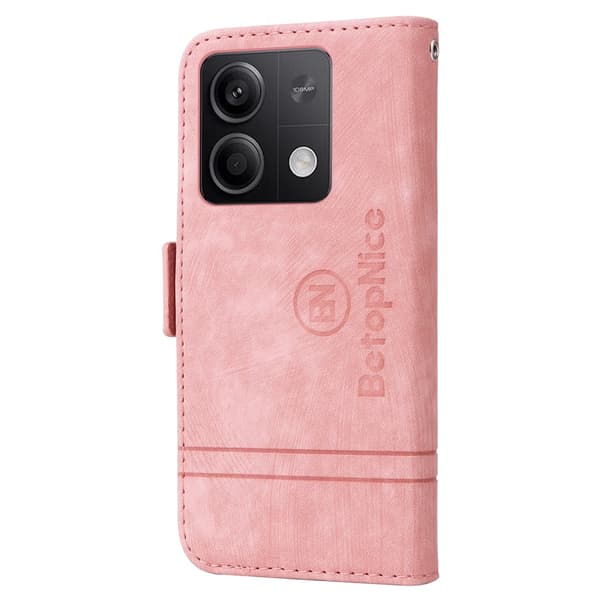 SKALO Xiaomi Redmi Note 13 5G BETOPNICE 001 Plånboksfodral i PU-Läder - Rosa