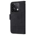 Miniatyrbillede 10 af 10: SKALO Xiaomi Redmi Note 13 5G BETOPNICE 001 Pungetui i PU-læder - Sort