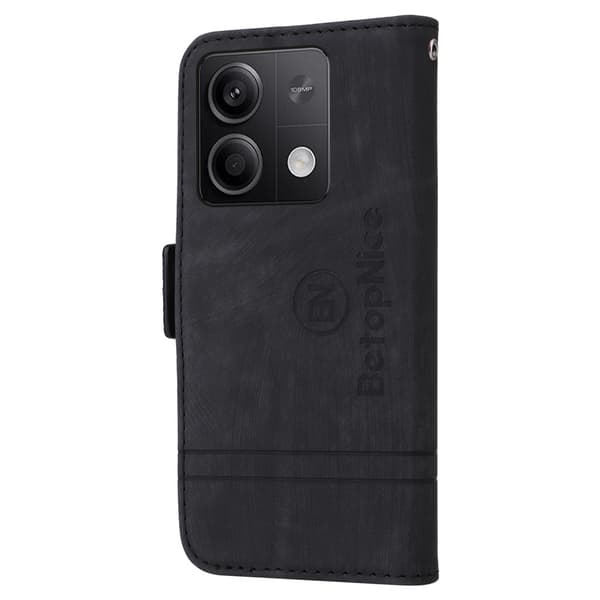 SKALO Xiaomi Redmi Note 13 5G BETOPNICE 001 Pungetui i PU-læder - Sort