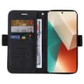 Miniatyrbillede 2 af 10: SKALO Xiaomi Redmi Note 13 5G BETOPNICE 001 Pungetui i PU-læder - Sort
