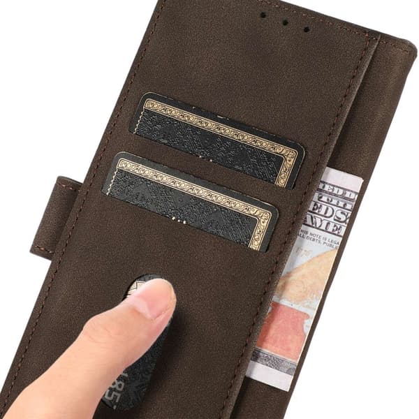 SKALO Xiaomi Redmi Note 13 5G KHAZNEH Plånboksfodral i PU-Läder - Brun