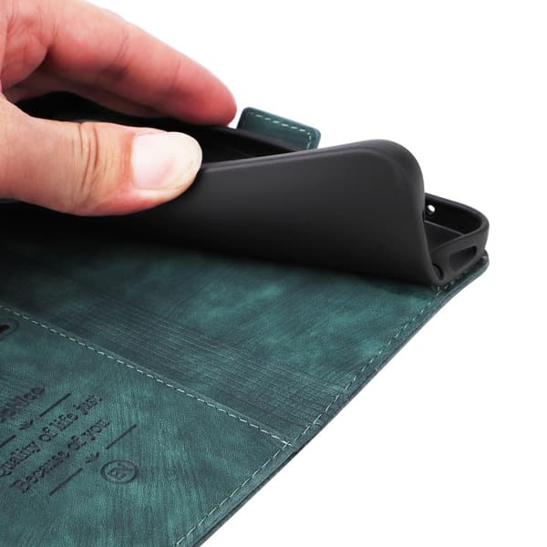 SKALO Xiaomi Redmi Note 13 5G BETOPNICE 001 Plånboksfodral i PU-Läder - Grön
