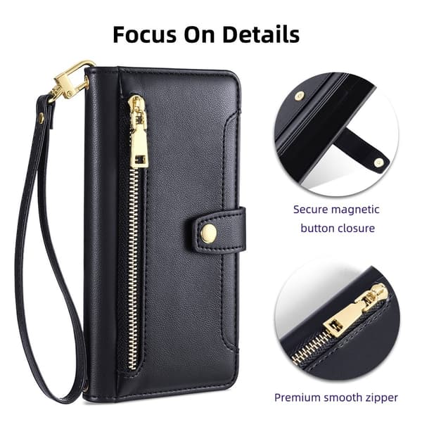 SKALO Xiaomi Redmi Note 13 5G Evelope Clutch 8-Fack - Svart