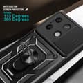 Pikkukuva 7 / 9: SKALO Xiaomi Redmi Note 13 5G Armor Kortinpidin Kameran Suojakuori- Musta