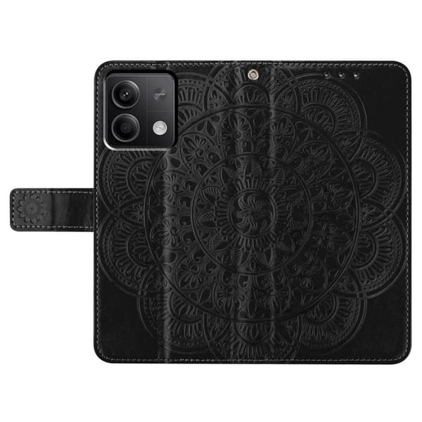 SKALO Xiaomi Redmi Note 13 5G Mandala Plånboksfodral - Svart