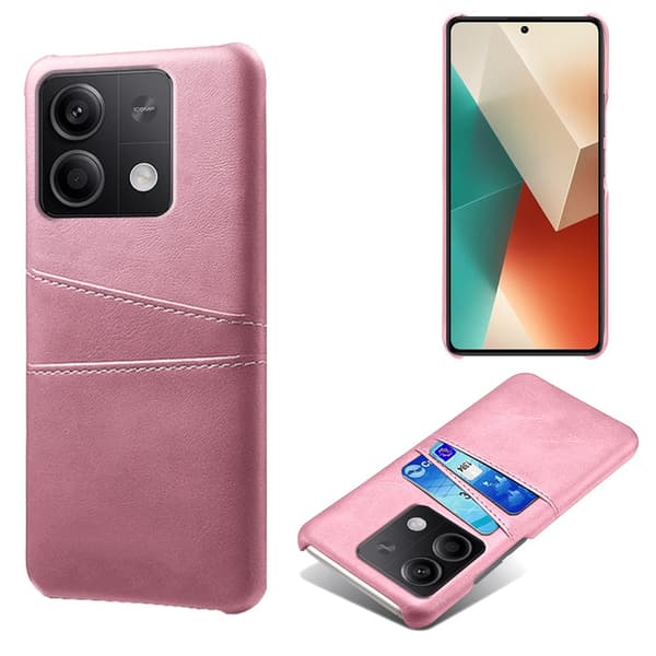 SKALO Xiaomi Redmi Note 13 5G PU-læder Cover med Pung - Rosa guld