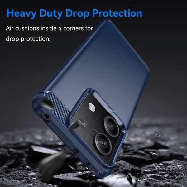 SKALO Xiaomi Redmi Note 13 5G Armor Carbon Stødsikker TPU-cover