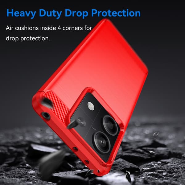 SKALO Xiaomi Redmi Note 13 5G Armor Carbon Stødsikker TPU-cover