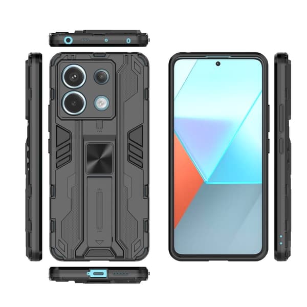 SKALO Xiaomi Redmi Note 13 Pro 5G Hybrid BIBERCAS Cover - Sort