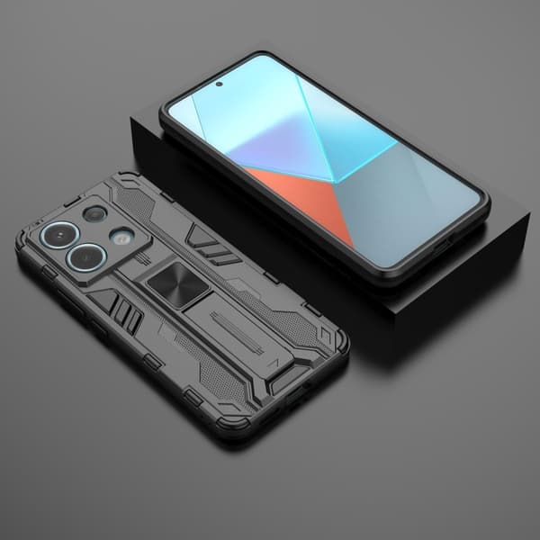 SKALO Xiaomi Redmi Note 13 Pro 5G Hybrid BIBERCAS Cover - Sort