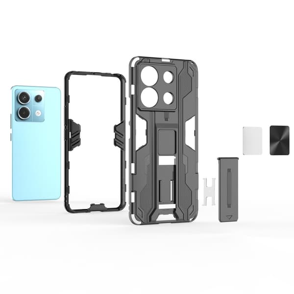 SKALO Xiaomi Redmi Note 13 Pro 5G Armor Hybrid BIBERCAS Skal - Röd