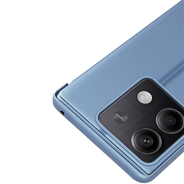 SKALO Xiaomi Redmi Note 13 Pro 5G Clear View Lompakkokotelo - Sininen