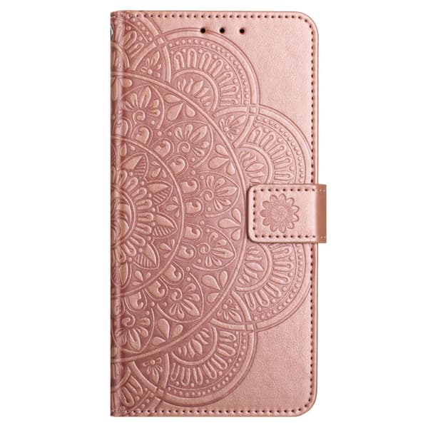 SKALO Xiaomi Redmi Note 13 Pro 5G Mandala lompakkokotelo - Ruusukulta