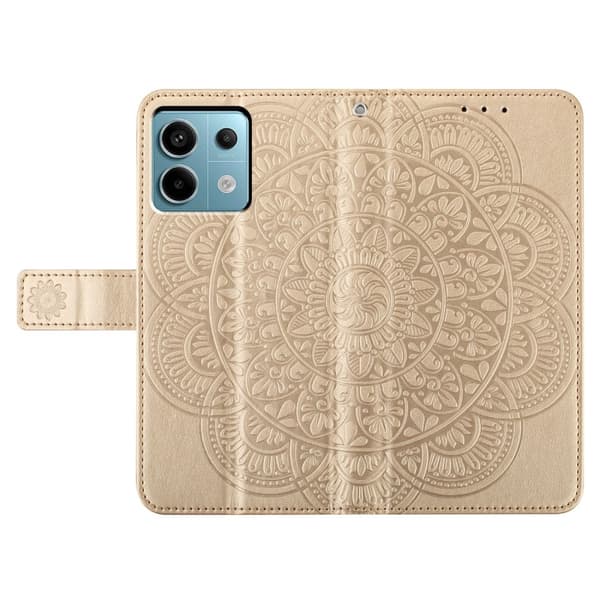 SKALO Xiaomi Redmi Note 13 Pro 5G Mandala Plånboksfodral - Guld