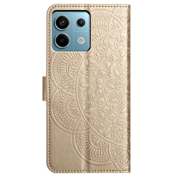 SKALO Xiaomi Redmi Note 13 Pro 5G Mandala Plånboksfodral - Guld
